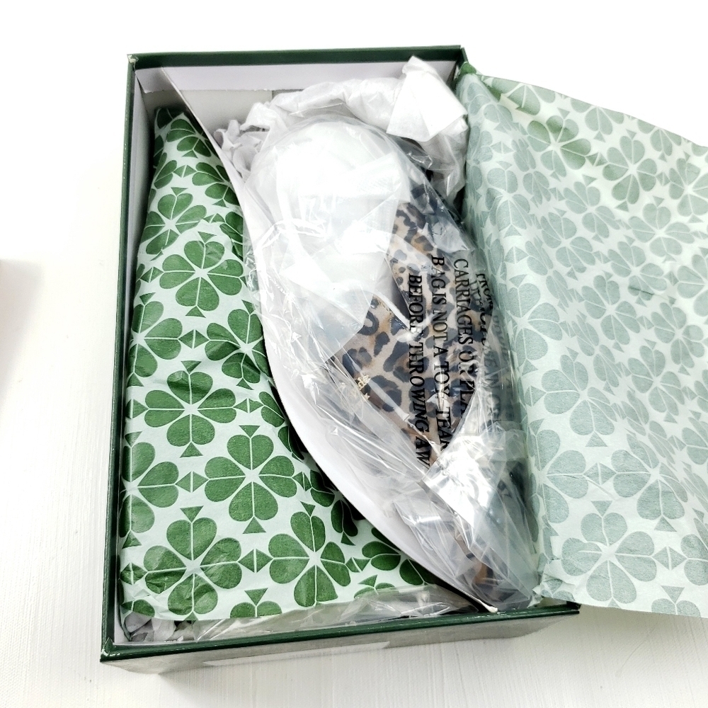 kate spade new york Loretta Leopard-Print Suede Mules new in box sz7 - Picture 7 of 10